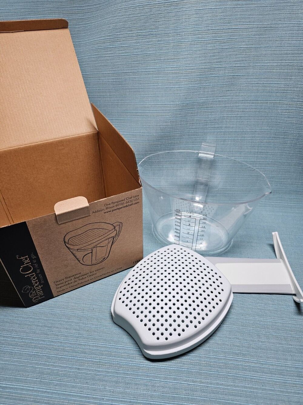 OPEN BOX Pampered Chef Gravy Separator #1188
